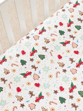 Pottery Barn Baby Rifle Paper Co. Christmas Cookies Organic (Crib Fitted Sheet )